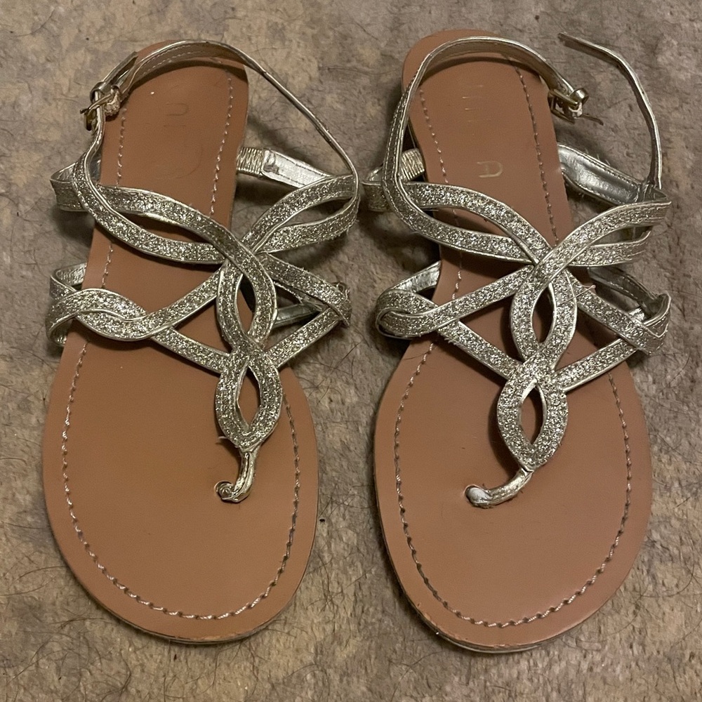 Unisa Gold Glitter Sandals
